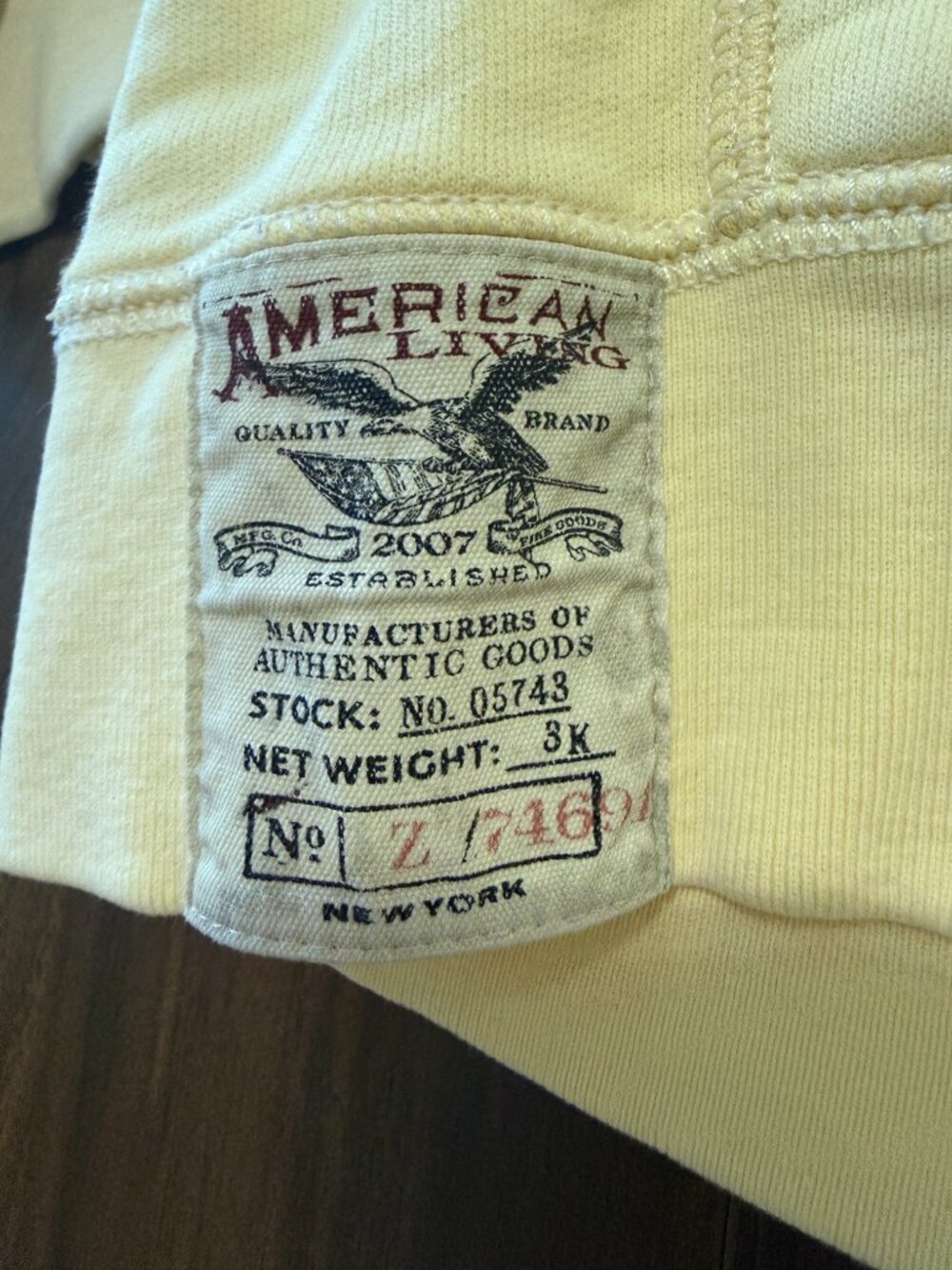 American Living Unisex Vintage Yellow Graphic Zip-up Hoodie M - Picture 7 of 11